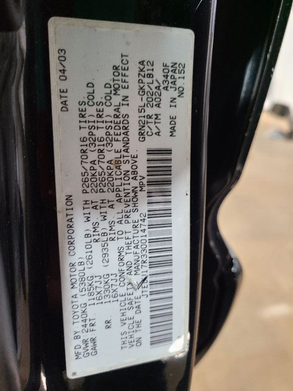 4 RUNNER  2003 Luggage Rack 677712