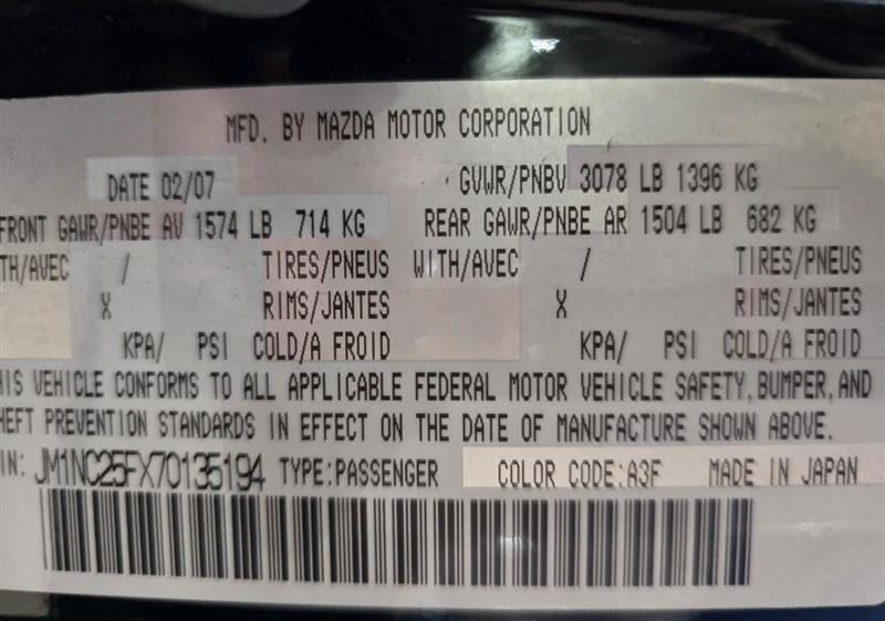 MIATA     2007 Glove Box 596561