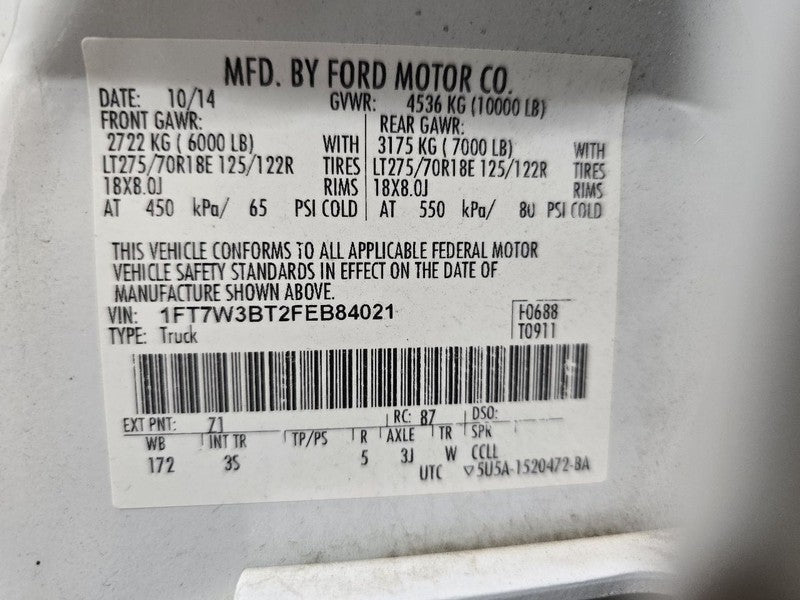 Turbo/Supercharger 6.7L VIN T 8th Digit Fits 15-16 FORD F250SD PICKUP 