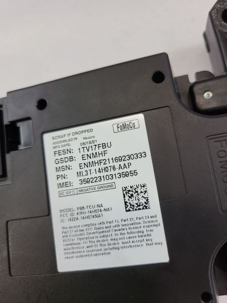F150      2021 Communication Receiver Control Module Chassis ECM 55893