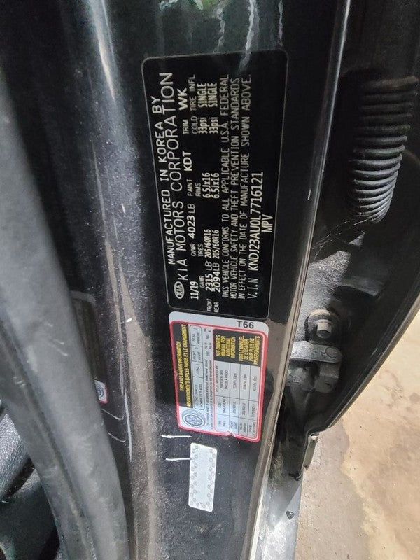 Driver Left Quarter Glass Fits 20-25 SOUL 669285