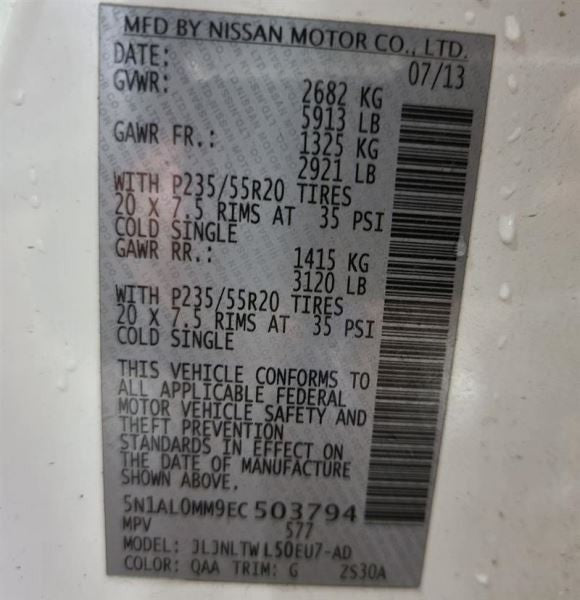 Engine 3.5L VIN A 4th Digit VQ35DE Fits 14 INFINITI QX60 557393