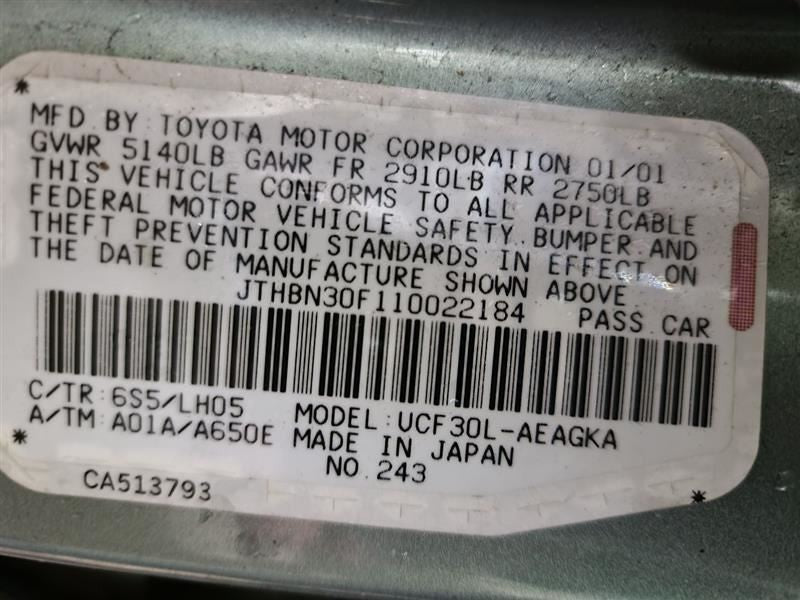 Driver Front Door Switch Driver's Master Fits 01-06 LEXUS LS430 530194