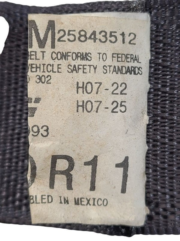 SILVRDO25 2011 Seat Belt Rear 610168