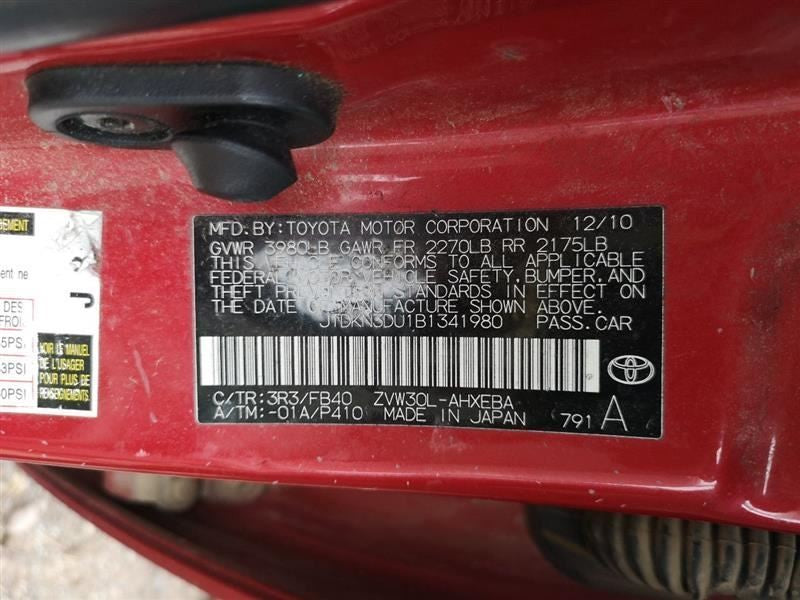 Passenger Front Seat Bucket Manual Cloth Fits 10-11 PRIUS 234308