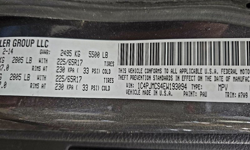 Driver Side View Mirror Power Manual Folding Fits 14-21 CHEROKEE 62337