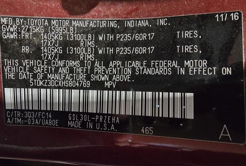 Engine Gasoline 3.5L VIN Z 5th Digit 2GRFKS Engine Fits 17-19 HIGHLAND