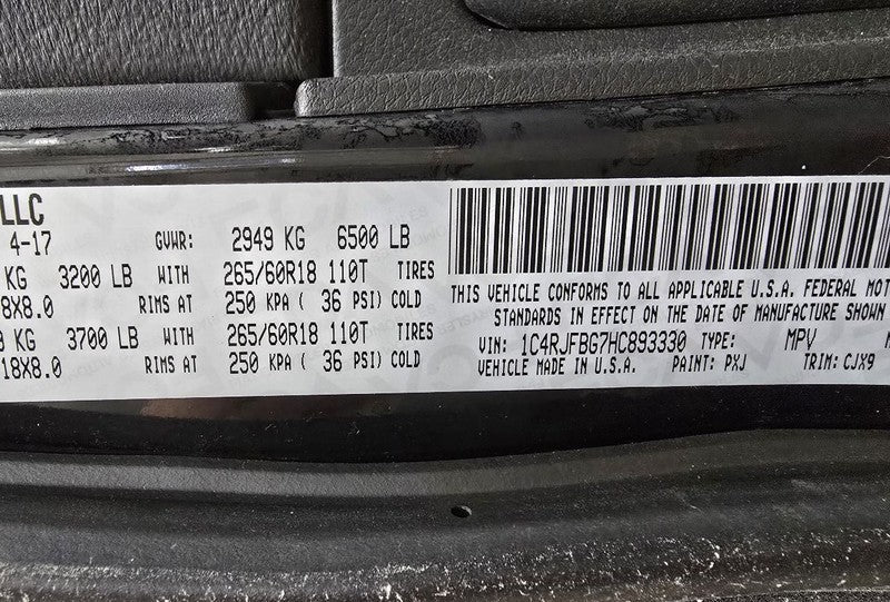 Rear Drive Shaft Wk Body VIN E Or F 6th Digit Fits 14-22 GRAND CHEROKE