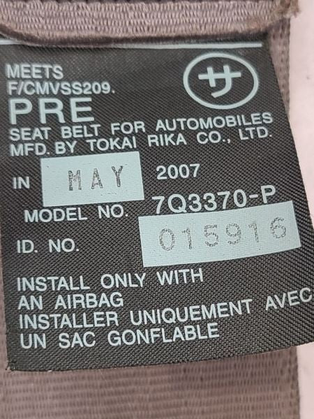 Seat Belt Front Bucket Passenger Retractor Fits 07-09 LEXUS LS460 5609