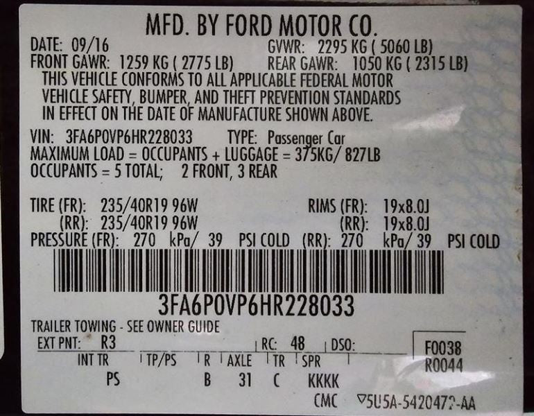 Passenger Right Headlight LED Fits 17-20 FUSION 599390