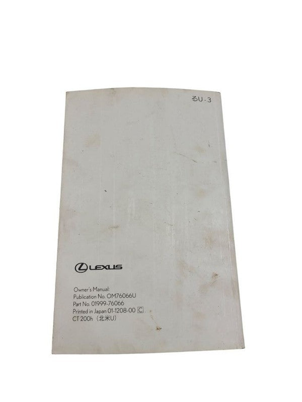 CT200H    2013 Owners Manual 621367