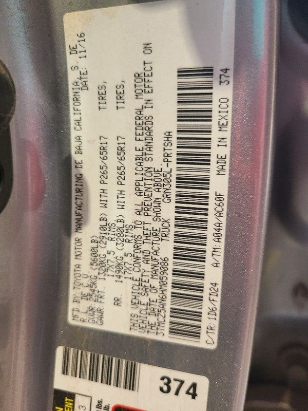 Engine 3.5L VIN Z 5th Digit 2GRFKS Engine 6 Cylinder Fits 16-23 TACOMA