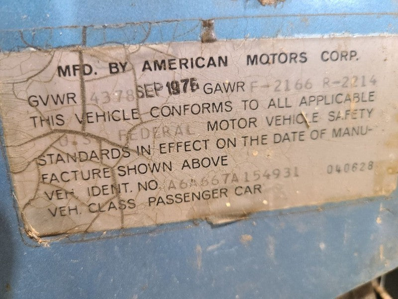 Engine 6-258 VIN A 7th Digit Fits 75-79 PACER 661313