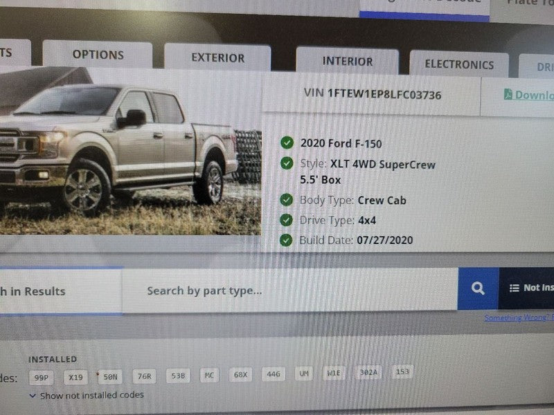 F150      2020 Fuel Filler Door 675722