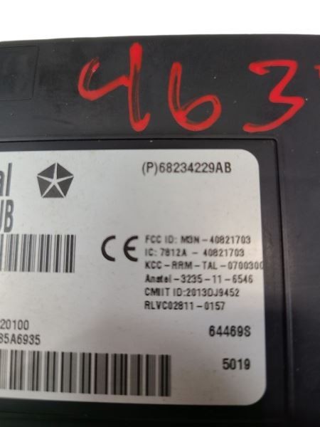 Chassis ECM Theft-locking ID 68234229 Fits 15 CHALLENGER 586992