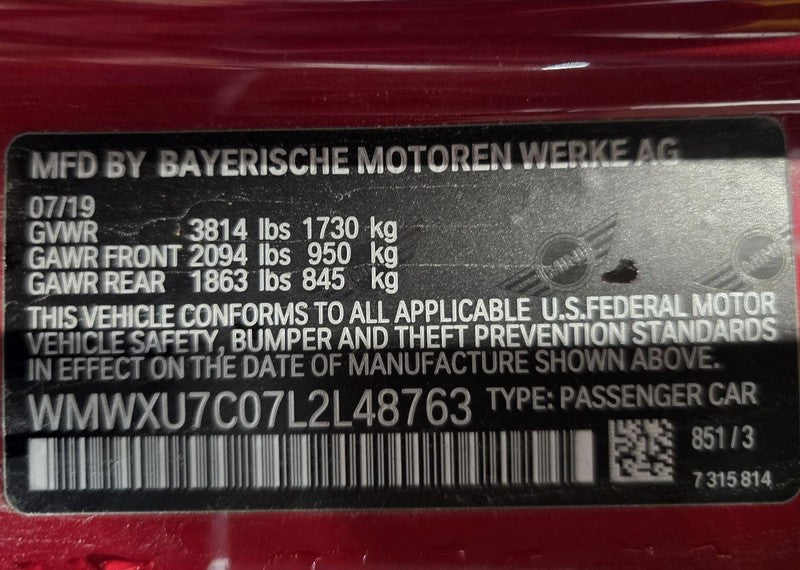 Passenger Right Front Door Hardtop 4 Door Fits 15-20 MINI COOPER 63699