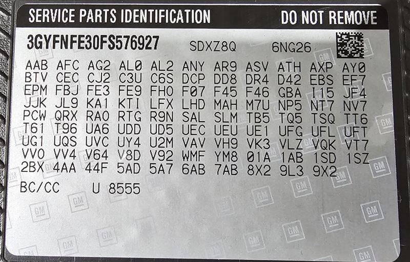 Passenger Right Air Bag Passenger Dash Fits 14-16 SRX 592370