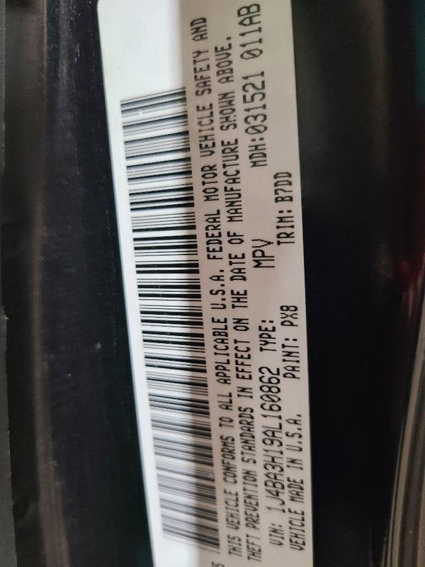 Driver Left Sun Visor Fits 10 WRANGLER 675263