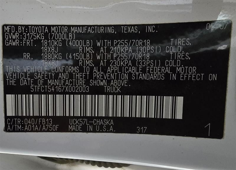 TUNDRA    2007 Seat Belt Rear 608260
