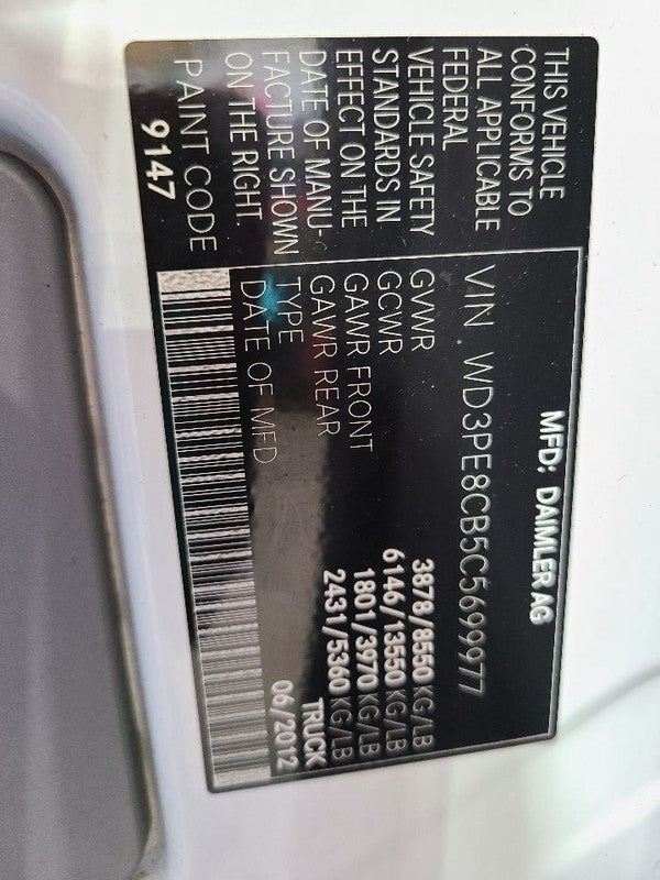 Driver Left Front Door Fits 10-18 MERCEDES SPRINTER 2500 673574