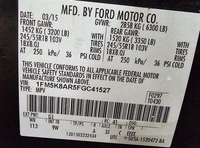 Passenger Air Bag Front Passenger Dash Fits 13-19 EXPLORER 578353