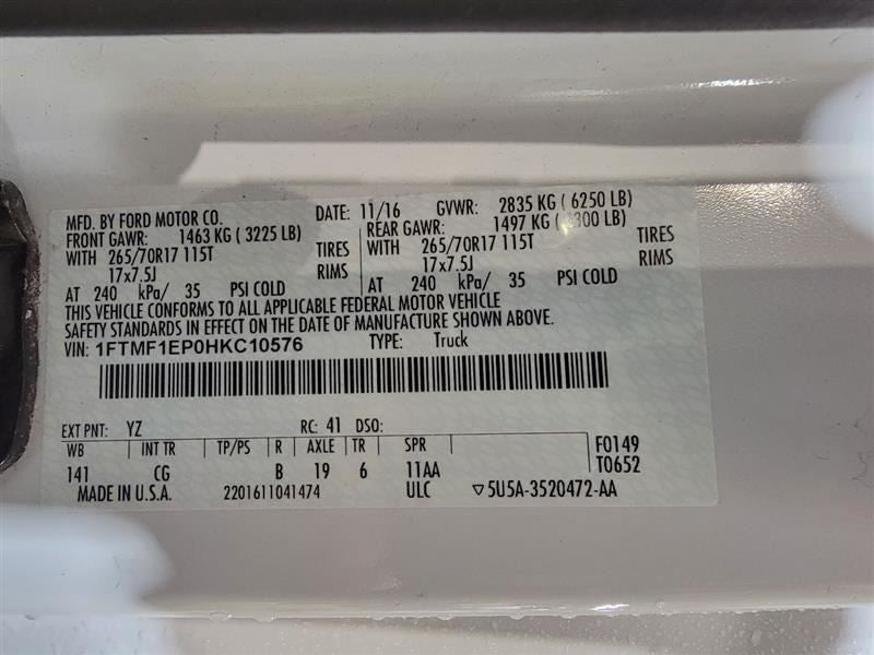 Speedometer Cluster MPH Fits 17 FORD F150 PICKUP 346494