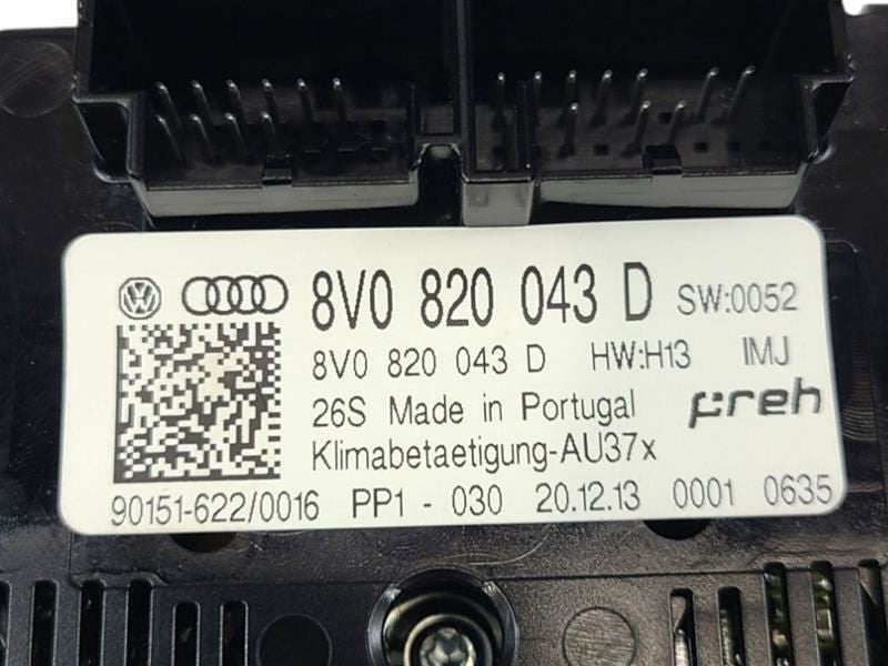 Temperature Control Convertible Dual Zone Fits 15-18 AUDI A3 578682