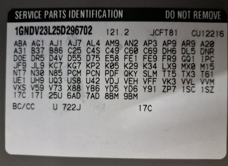 Air Bag SV6 Passenger Dash Fits 05-06 MONTANA 570390