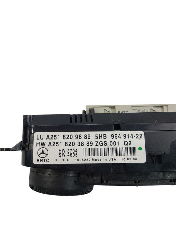 Temperature Control 164 Type GL550 Front Fits 07-08 MERCEDES GL-CLASS 