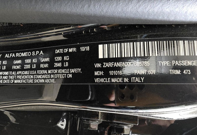 GIULIA    2019 Side View Mirror 612906