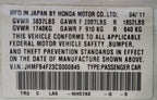 Speedometer Cluster US Market Lower Tachometer MX Fits 12-13 CIVIC 544