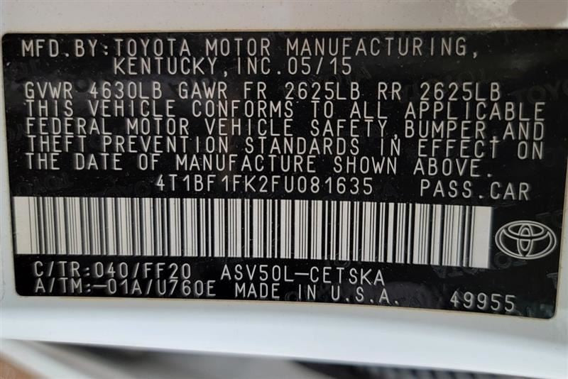 CAMRY     2015 Owners Manual 559715