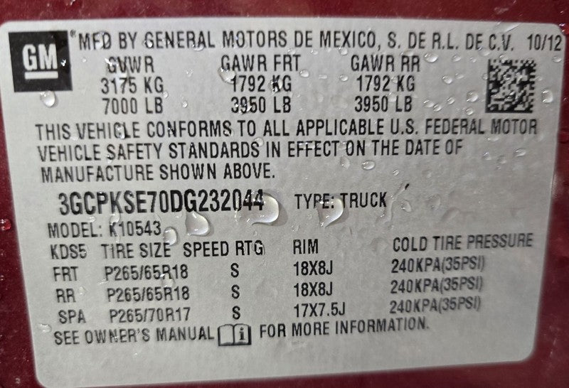 Passenger Right Headlight Fits 07-14 SILVERADO 2500 PICKUP 634967