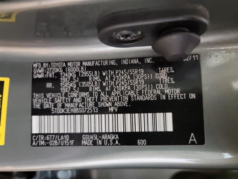 Chassis ECM Steering Left Hand Dash VIN A Fits 11-13 HIGHLANDER 556373