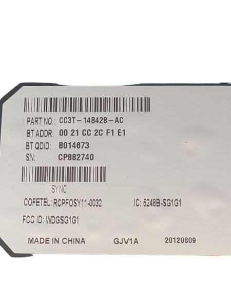 Chassis ECM Sync Control Module Fits 2012 FORD F350SD 584995 CC3T14B42