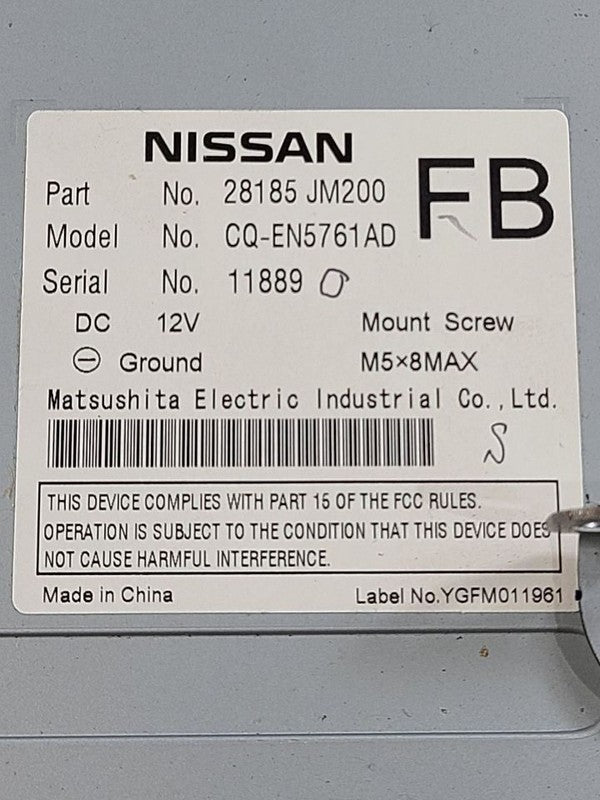 Audio Equipment Radio Receiver AM-FM-6 Disc CD Fits 08-09 ROGUE 648941