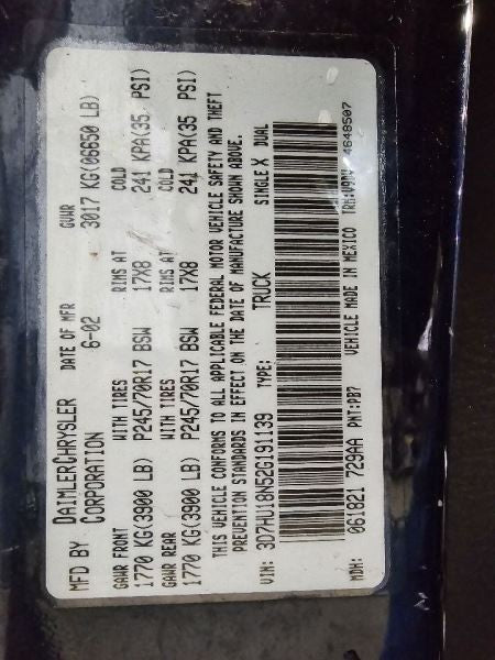 Seat Belt Front Quad Cab Bench Seat Driver Fits 02-05 DODGE 1500 PICKU