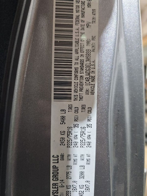 Driver Front Door VIN W 6th Digit Jk Body Full Door Fits 11-18 WRANGLE