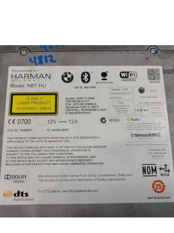 Audio Equipment Radio Am-fm-cd Receiver 1 Din Fits 14-16 BMW 228i 6049