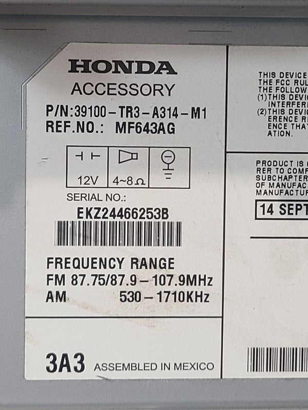 Audio Equipment Radio Display And Receiver Sedan Hf Fits 13-15 CIVIC 6