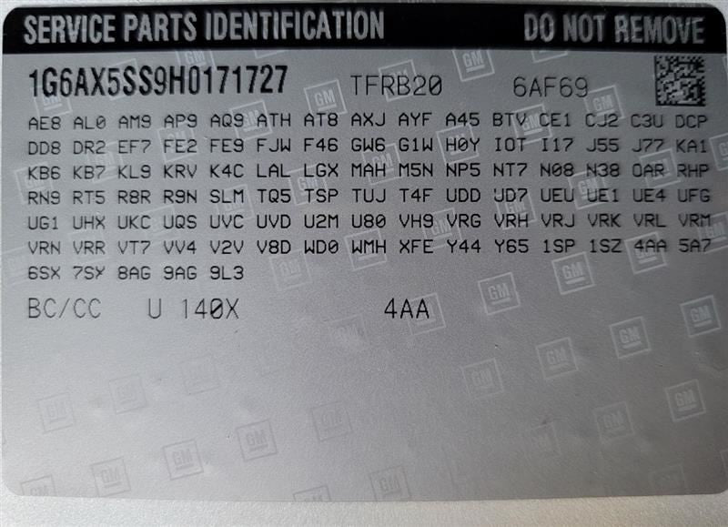 Passenger Right Air Bag Passenger Knee Fits 17-19 CTS 556150