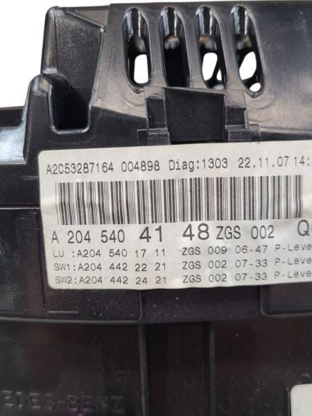 Speedometer 204 Type Assembly C350 MPH Fits 08-09 MERCEDES C-CLASS 579