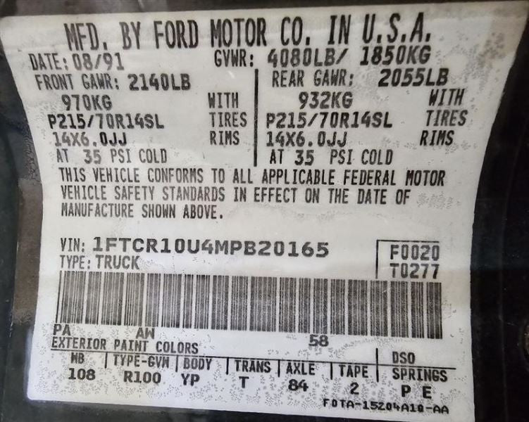 RANGER    1991 Seat Belt Front 588204
