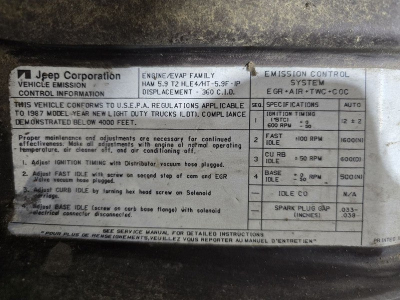 GRAND-WAG 1987 Front Seat 653636