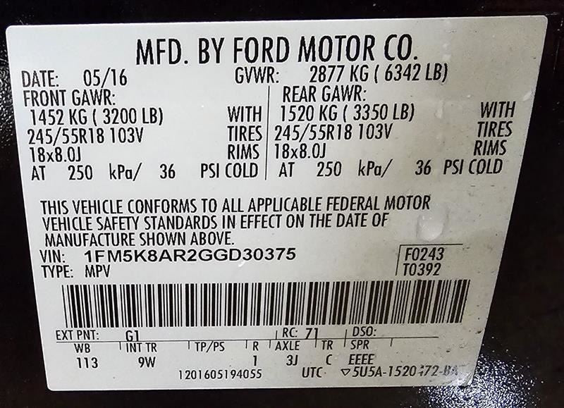 Passenger Air Bag Front Passenger Knee Fits 13-19 EXPLORER 579291
