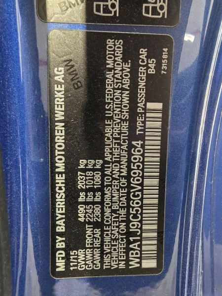 Automatic Transmission AWD Fits 15-16 BMW M235i 594724