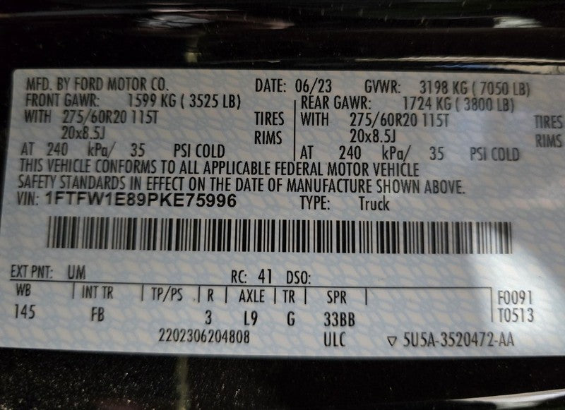 Dash Panel Fits 21-23 FORD F150 PICKUP 632402