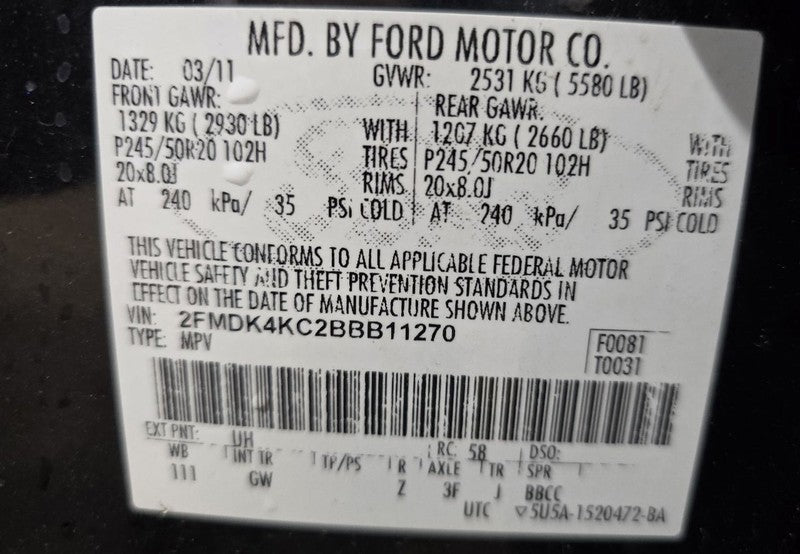 Windshield Wiper Motor And Linkage Fits 11-15 MKX 647280