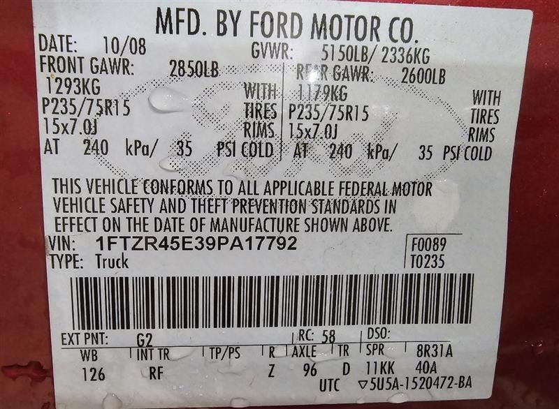 Driver Side View Mirror Power Chrome Cover Fits 06-11 RANGER 579605