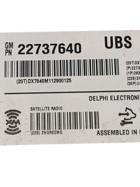 Audio Equipment Radio Opt Ubs Fits 12-14 ESCALADE 598013